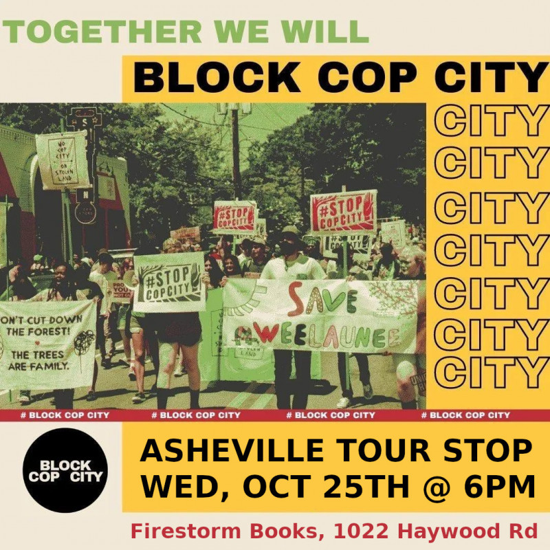 Block Cop City Tour | Calendar | Firestorm Books