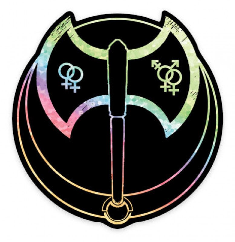 Trans-Inclusive Labrys Sticker | Firestorm Books