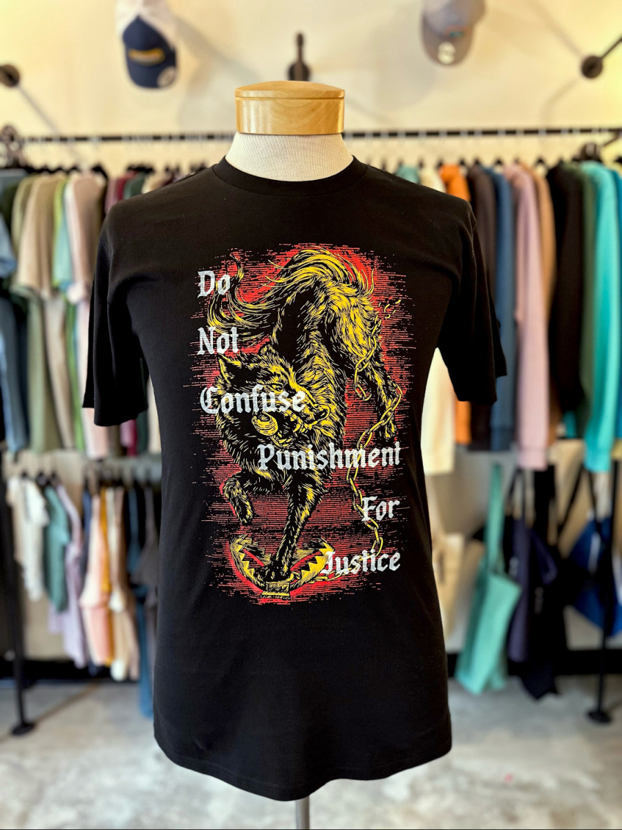 "Do Not Confuse Punishment for Justice" AVL Community Bail Fund Benefit T-shirt